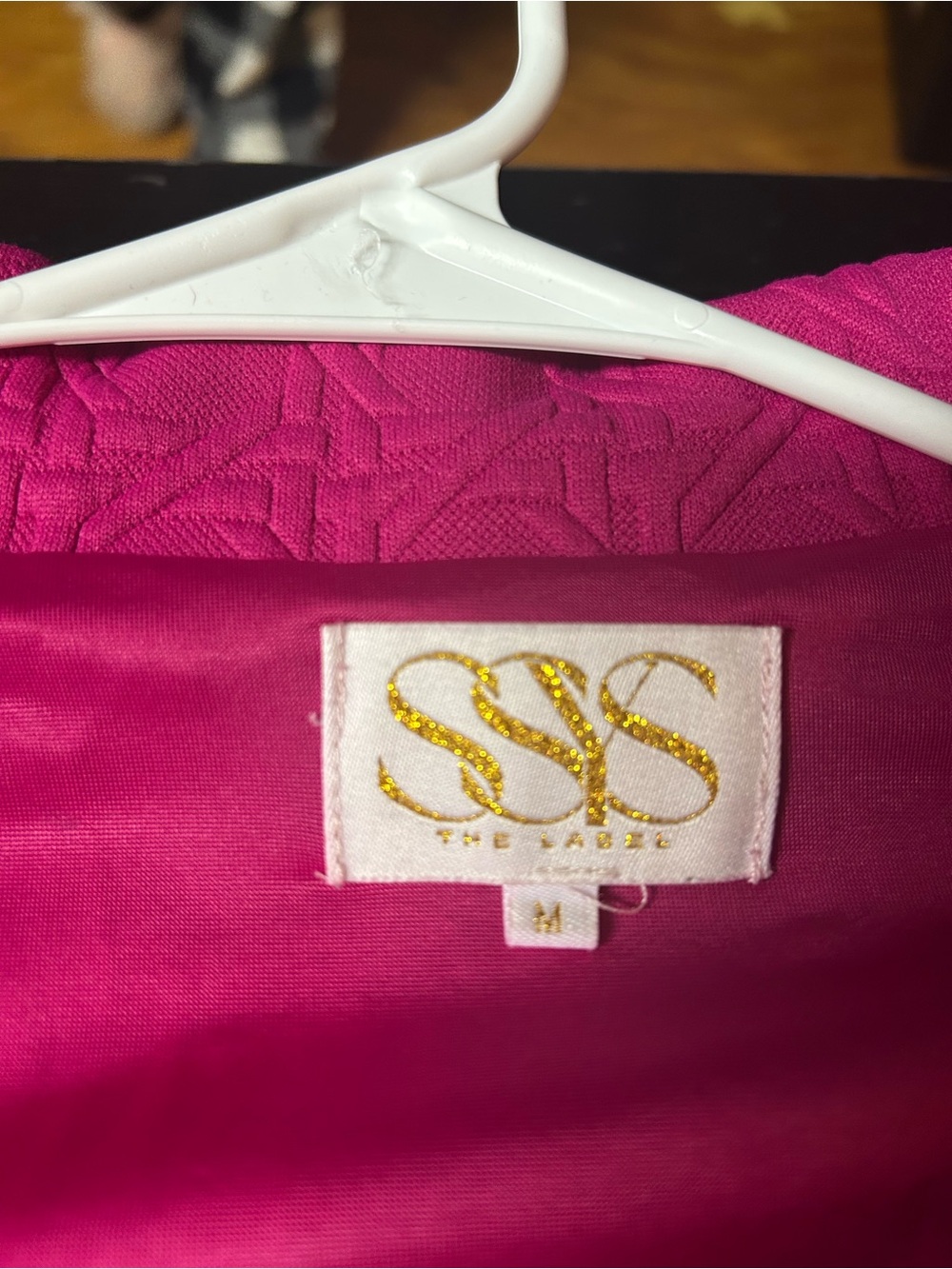 SSYS Women's Fuchsia Quilted 3/4 Zip-Front Sweater - Picture 3 of 7